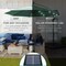 Best Choice Products 10ft Solar LED Offset Hanging Outdoor Market Patio Umbrella w/ Adjustable Tilt